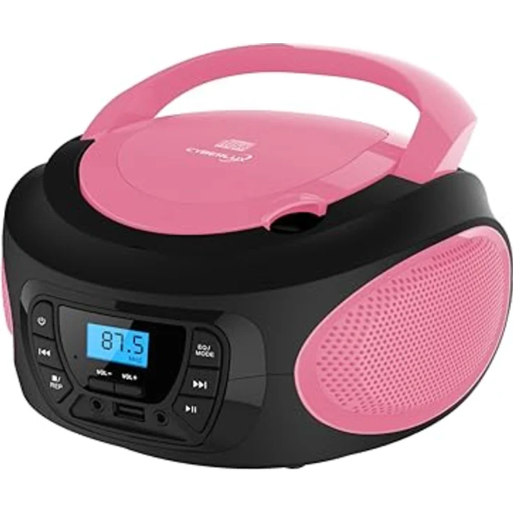 Cyberlux tragbarer CD-Player Kinder Radio Pink – Bild 2