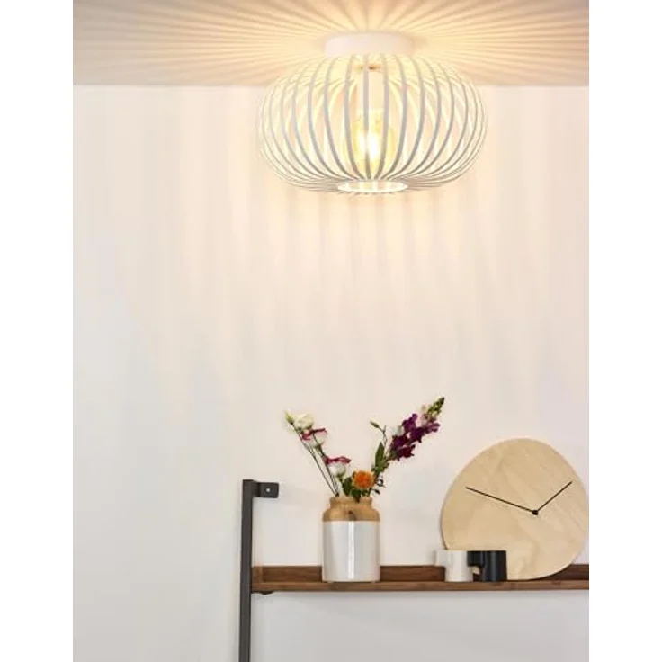 LUCIDE MANUELA - Deckenleuchte - Ø 39,5 cm - 1xE27 - Weiß - LED geeignet, aus Metall, dimmbar – Bild 4