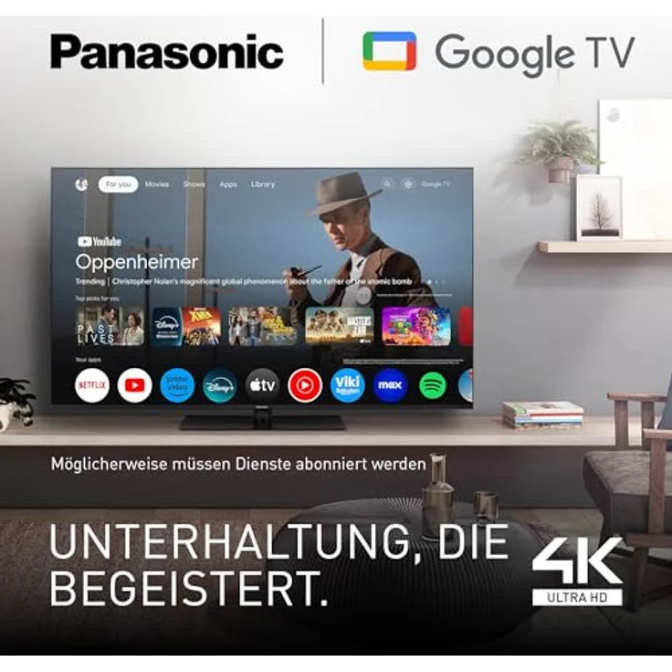 Panasonic TN-55W70AEZ, W70-Serie 55 Zoll 4K Ultra HD LED Smart TV, 2024, Google Assistant, Chromecast, Dolby Vision & Atmos, Gaming-Modus, Bluetooth, Schwarz – Bild 3