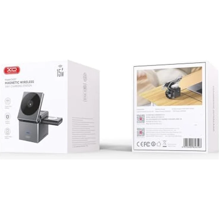 COFI 1453 Induktive Ladestation Schwarz - 15 W Multi-Form Lader für Smartphones, Watches und Kopfhörer mit Schnellladefunktion – Bild 2