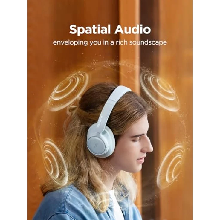 1MORE HQ31, Kabellose Over Ear Kopfhörer mit Hybrid Active Noise Cancelling, 90Std. Spielzeit, Hi-Res Audio, Räumlicher Klang, Klare Anrufe, Schnellladung, EQ in APP – Bild 2
