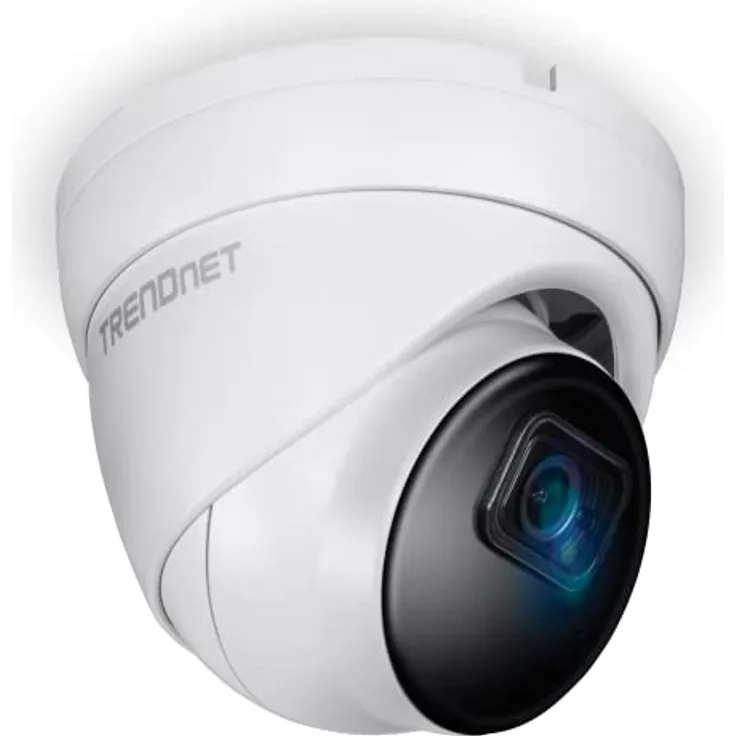 TRENDnet TV-IP1515PI Indoor Outdoor 5 MP H.265 PoE IR Fixed Turret Netzwerkkamera, IP66-Gehäuse, IR-Nachtsicht bis zu 30 m (98 Fuß), Sicherheitsüberwachungskamera, microSD-Kartensteckplatz, Weiß