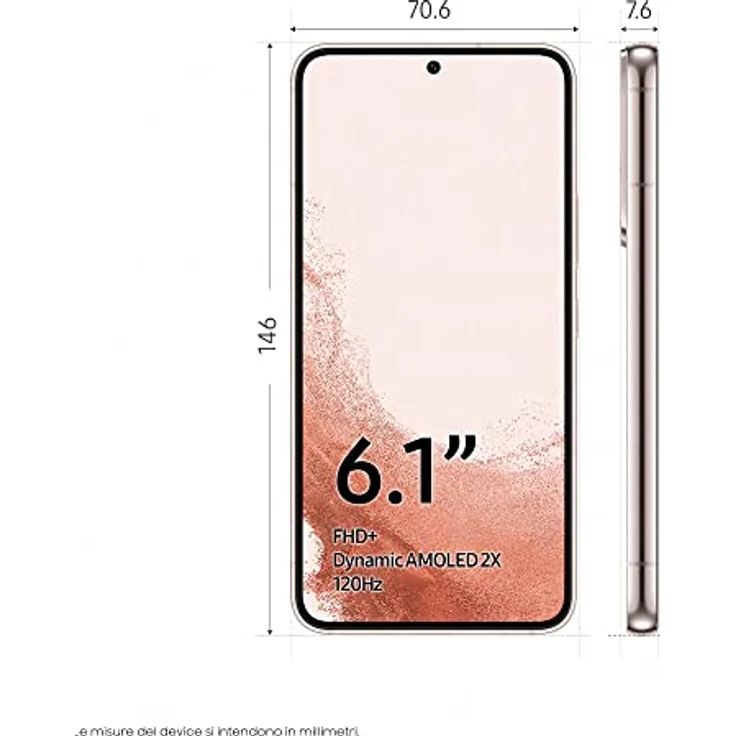 Samsung Galaxy S22 SM-S901B 15.5 cm (6.1) Dual SIM Android 12 5G USB Type-C 8 GB 256 GB 3700 mAh Pink Gold – Bild 3