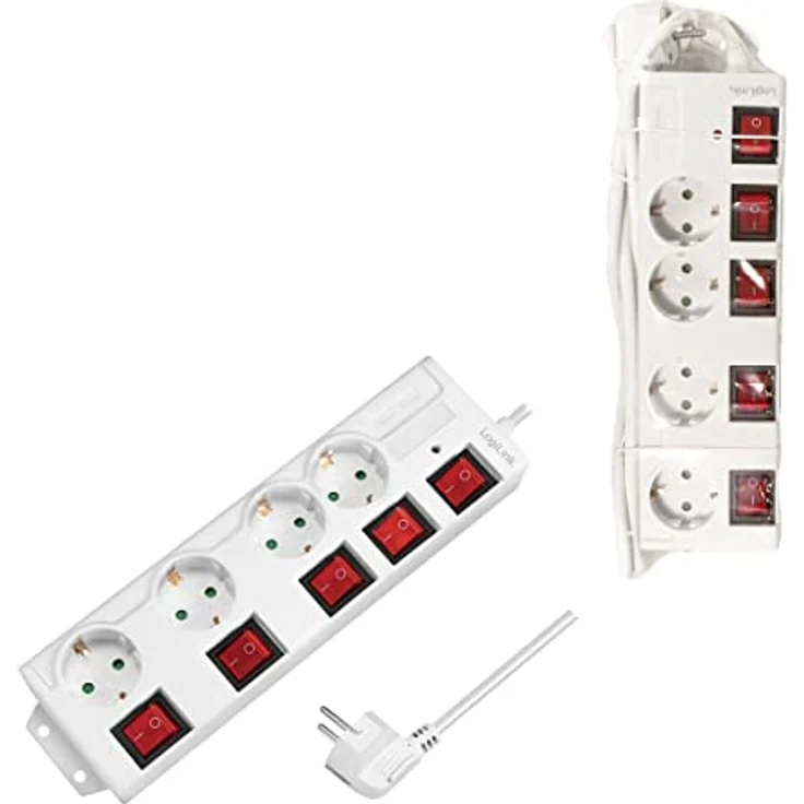 LogiLink Steckdosenleiste 4-fach,4xCEE 7/3,m. 5Schalter,weiß – Bild 8