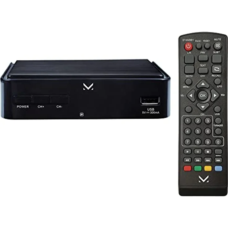 Majestic DEC 665, DVB-T2 HD digitaler terrestrischer Decoder mit USB-Eingang, Fernbedienung, SCART und HDMI – Bild 2
