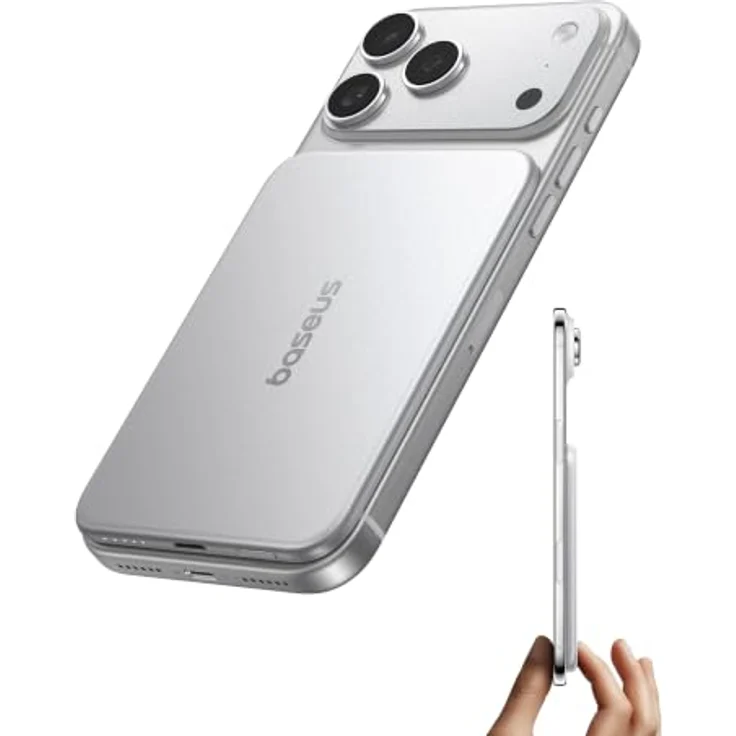 Baseus Picogo Air AM71, 0.69cm Ultra Slim 5000mAh MagSafe Powerbank mit USB-C, 22.5W Fast Charging, CCC zertifiziert, kompatibel mit iPhone 17/16/15/14/13/12 – Bild 1