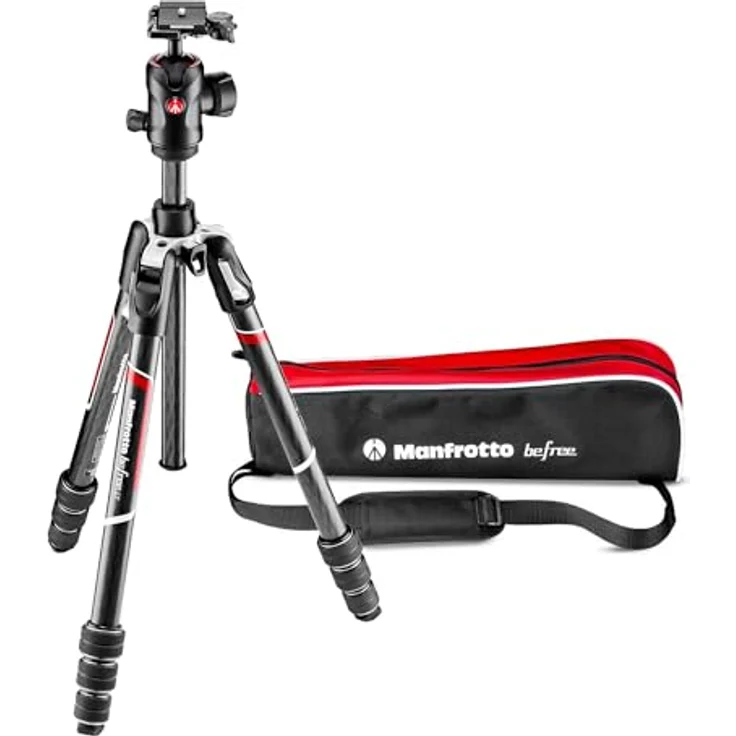 Manfrotto Befree Advanced GT Carbon Reisestativ Twist (Drehverschluss) mit Kugelkopf, inkl.Tasche (für Canon, Nikon, Sony, DSLR, CSC, Spiegellose Kamera, Traglast:10kg, Packmaß:43cm, Gewicht:1,55kg) – Bild 2