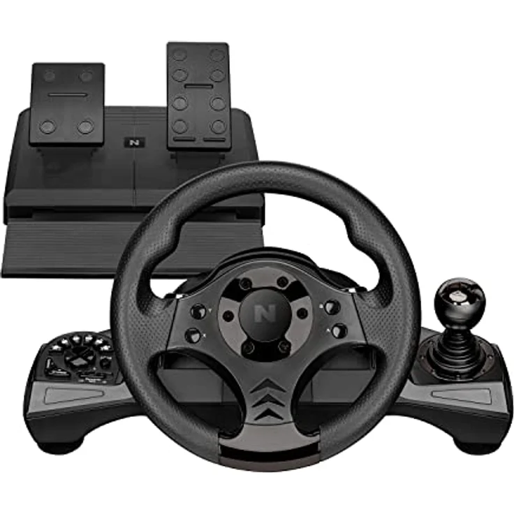 NITHO Drive Pro V16 Gaming Rennlenkrad mit Pedalen und Schalthebel, 270 Grad Spiele Lenkrad mit Vibration für PS4, PC, Xbox One, Xbox Series X|S und Switch, Programmierbares Racing Gaming Wheel – Bild 1