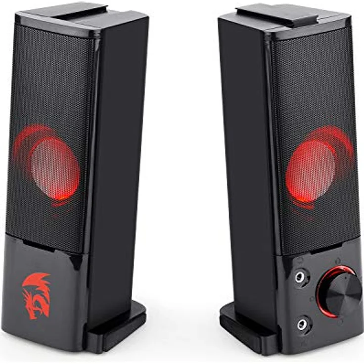 Redragon GS550 Orpheus, modulare Soundbar-Lautsprecher mit roter LED-Beleuchtung und 2.0-Stereowiedergabe – Bild 3