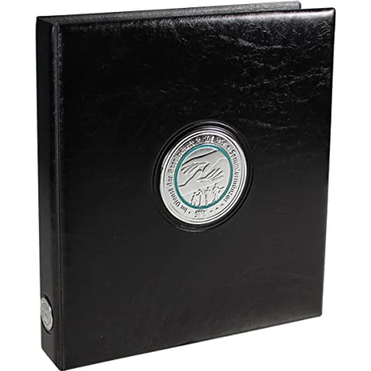 Schwäbische Albumfabrik Premium-Münzenalbum 10 Euro Pflege, lederähnliches Material mit Metallplakette, Thema "Im Dienst der Gesellschaft" 2022–2026 – Bild 1
