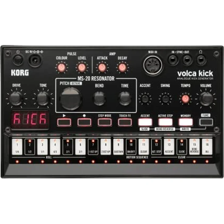 Korg Volca Kick, Analog-Synthesizer und Kickgenerator mit 16-Step Sequencer und Touch FX – Bild 1