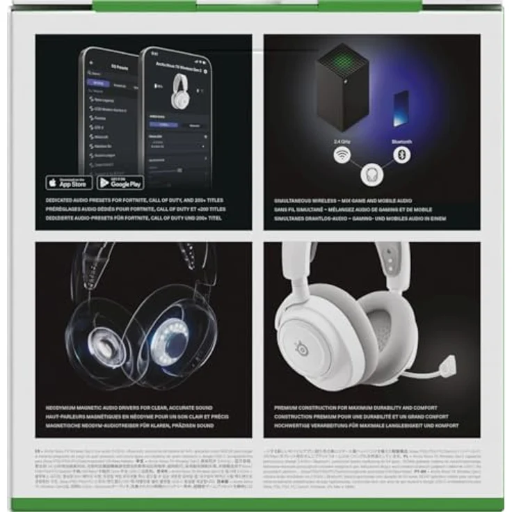 SteelSeries Arctis Nova 7X Gen 2, Kabelloses Gaming Headset mit Rauschunterdrückung und 40 mm Treiber, Weiss – Bild 18