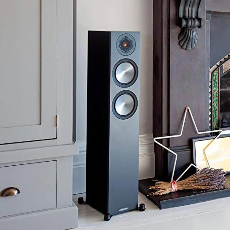 Monitor Audio Bronze 200 6G Schwarz Standlautsprecher Paar 2,5-Wege 8 Ohm 120 Watt Magnetische Abdeckung Bassreflex Passiv – Bild 5