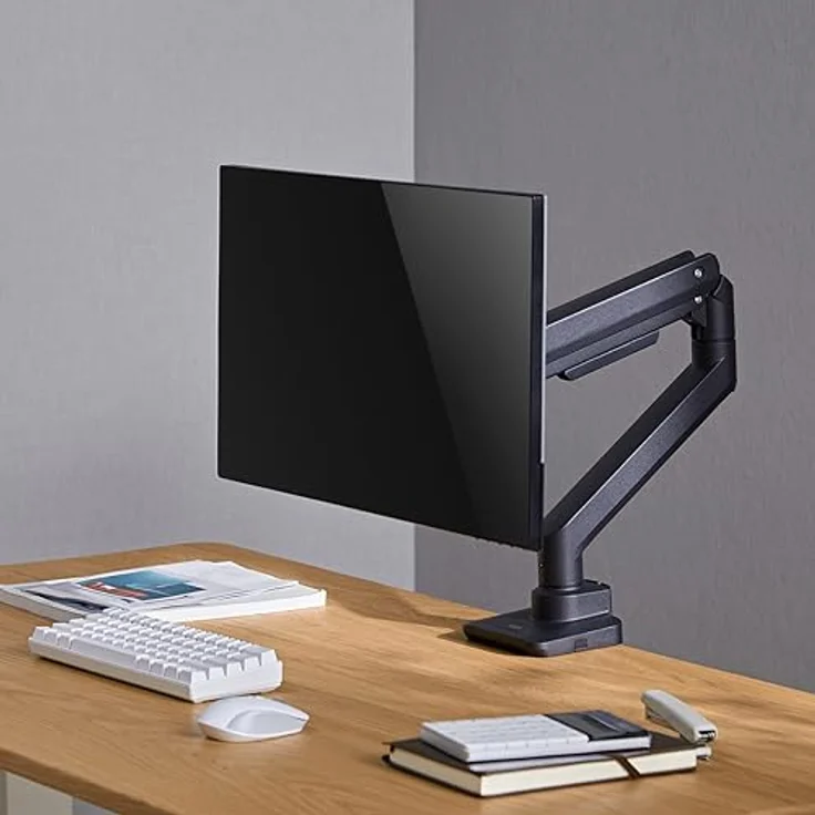 LogiLink Monitorhalterung für 17–49", mit Gasdruckfeder, geeignet für Flat & Curved Monitore, Aluminium – Bild 5