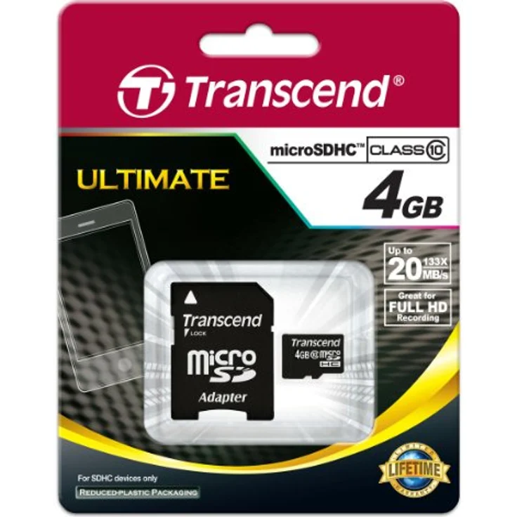 Transcend Extreme-Speed Micro SDHC 4GB Class 10 Speicherkarte – Bild 3