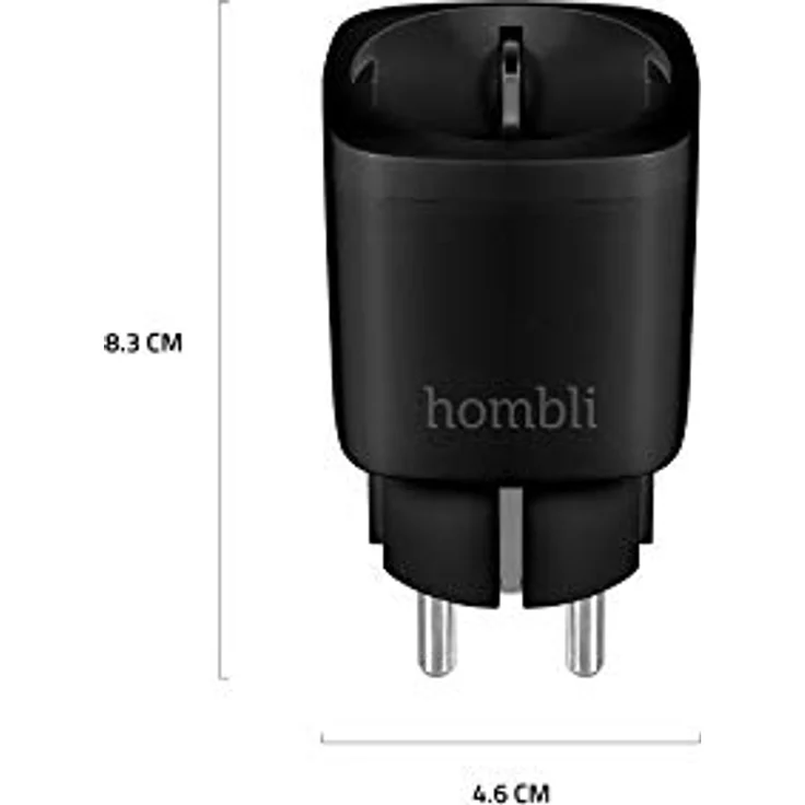 Hombli Smart Plug, Smart Socket (EU) mit Fernzugriff, Energiekontrolle und Sprachsteuerung, Promo Pack 21, Schwarz – Bild 6