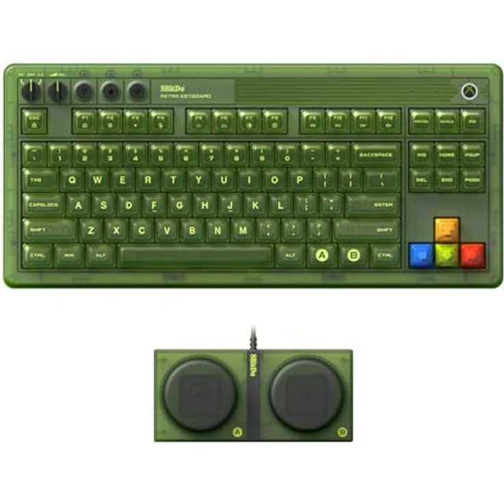 8bitdo Mechanical Keyboard, Retro Bluetooth Tastatur für Xbox/PC/Android, Kabellos, Grüne Kailh Jellyfish X Schalter – Bild 1
