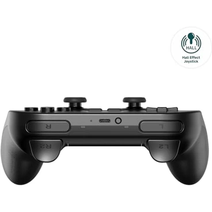 8bitdo SN30 Pro, Bluetooth Gaming Controller mit Hall-Effekt-Joysticks, kompatibel mit Mac, Android, Switch, iOS, Schwarz – Bild 2