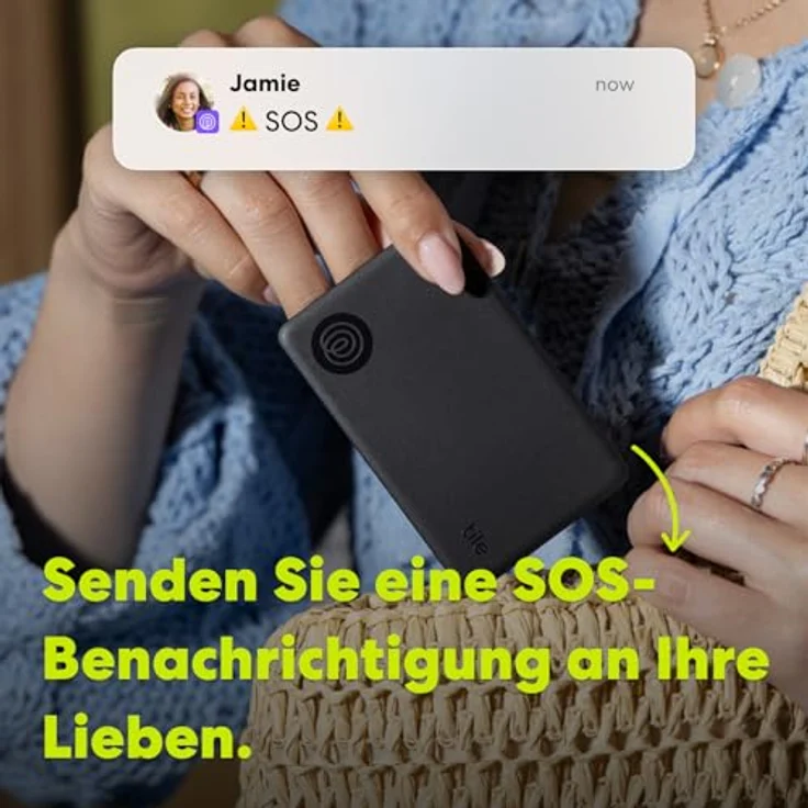 Tile by Life360 Slim (2024) Bluetooth-Tracker, Geldbörsenfinder und Gegenstandsfinder, iOS- & Android-kompatibel, wasserdicht, 1er-Pack (Schwarz) – Bild 4