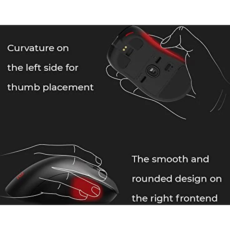 BenQ - Zowie EC3-CW Drahtlose, ergonomische Gaming-Maus für Esports | Verbesserter Empfänger | Mausrad mit 24 Stufen | Ohne Treiber | Mattschwarze Beschichtung | Große Kleine – Bild 5