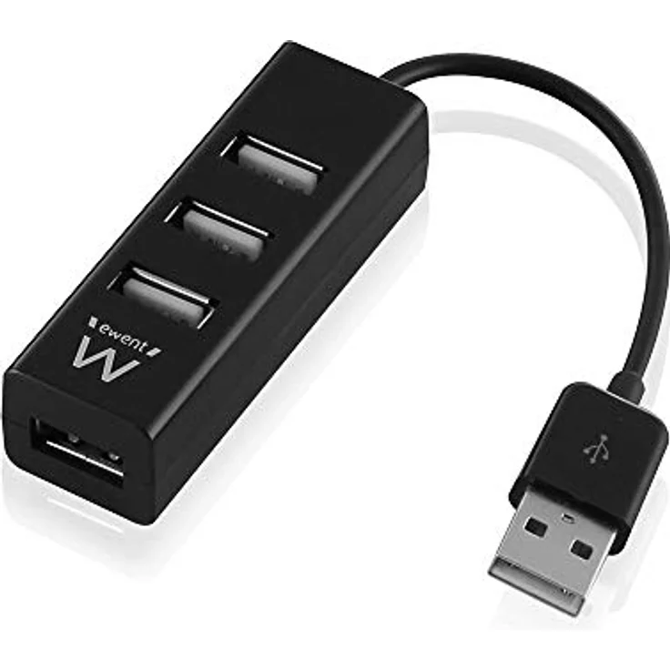 Ewent EW1123 USB2.0 4 Anschlüsse, schwarz – Bild 2