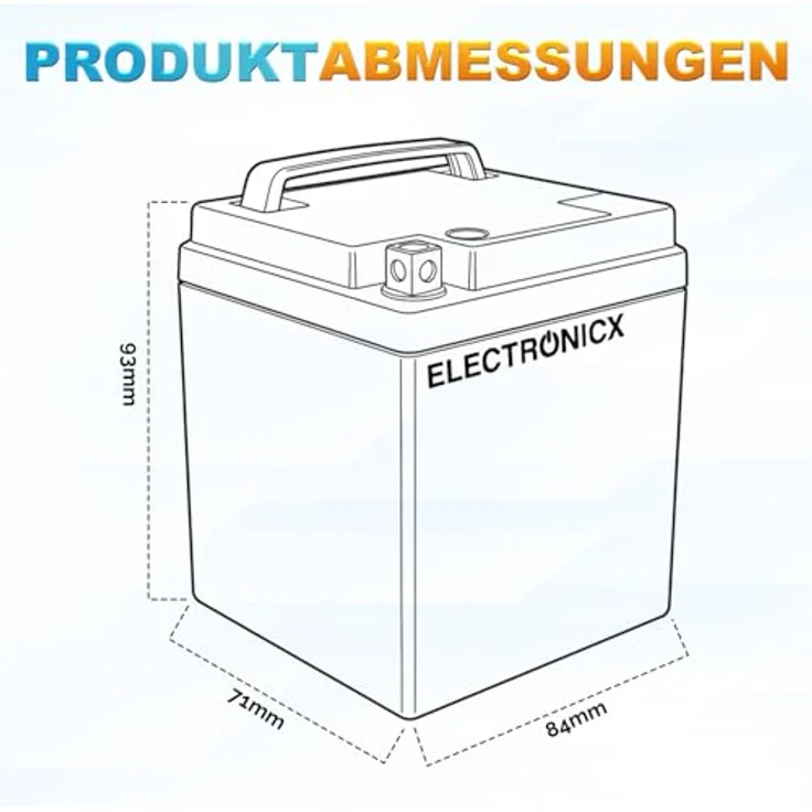 Electronicx AGM-6N4-2A, AGM Motorradbatterie 4.5Ah 6V, wartungsfrei, auslaufsicher, rüttelfest für Motorrad, Roller und Quad – Bild 8