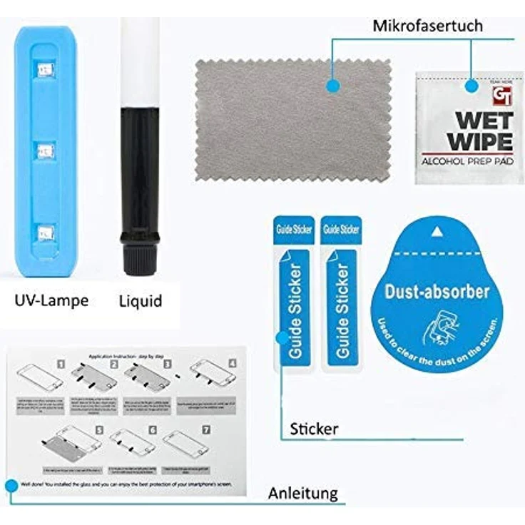 COFI 1453 Schutzglas für Samsung Galaxy S20 Ultra (G988B) mit Kleber & UV Licht 3D Curved Schutzfolie - Volle Abdeckung, extra Schutz vor Stößen & Kratzern - Transparent – Bild 2