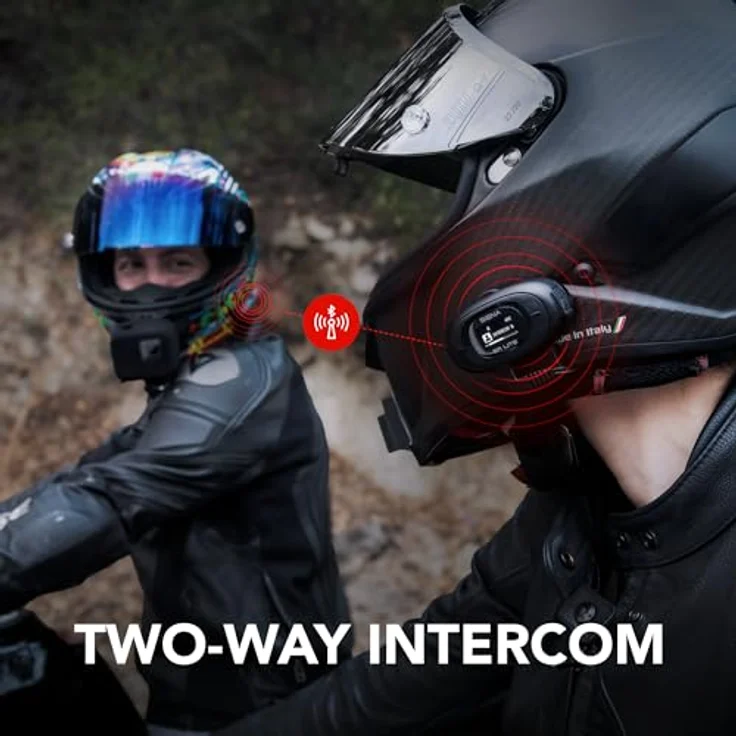 Sena 5R Lite, Motorrad-Intercom mit 2-Wege-HD-Gegensprechanlage, Bluetooth 5.1, bis zu 700 m Reichweite, schwarz – Bild 3