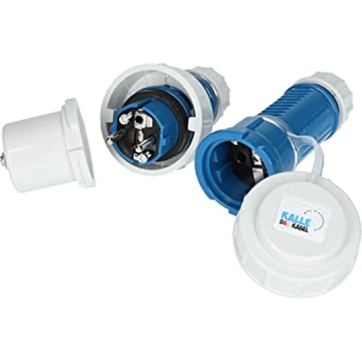 KALLE DAS KABEL AQUASAFE Druckwasserdichte Gummiverlängerung IP68 H07RN-F 3G 1,5mm² mit Stecker und Kupplung, 10 Meter – Bild 2