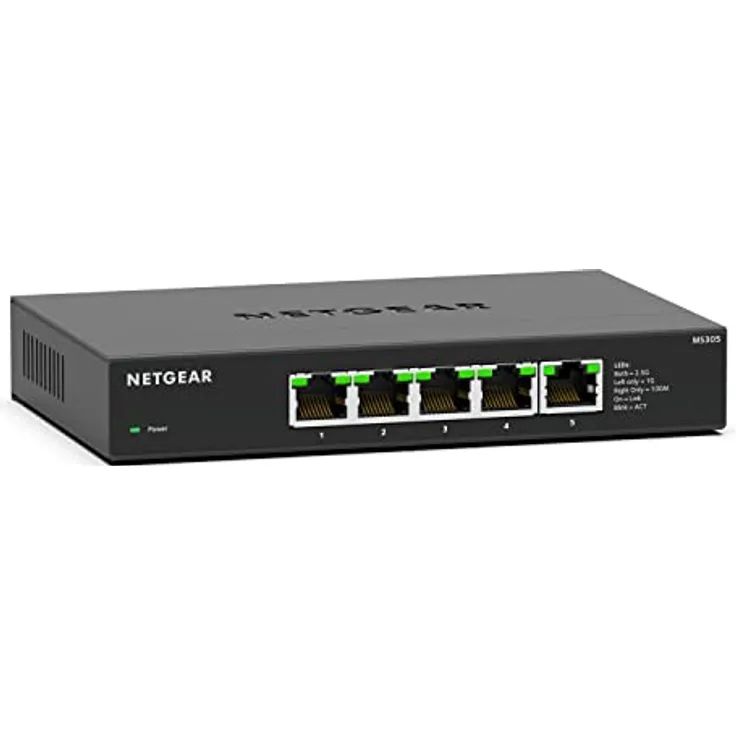 NETGEAR MS305 5 Port Switch Multi-Gigabit Ethernet Netzwerk (mit 5X 1G/2,5G, Desktop- oder Wandmontage und eingeschränkter 3 Jahre Garantie)