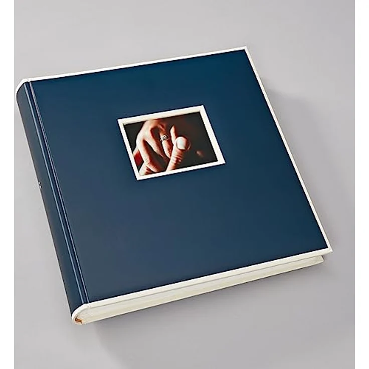 Semikolon 351095 Jumbo Album – 30x30 cm, 100 Seiten cremefarben, für 10x15 Fotos, mit Pergaminpapier – marine blau – Bild 2