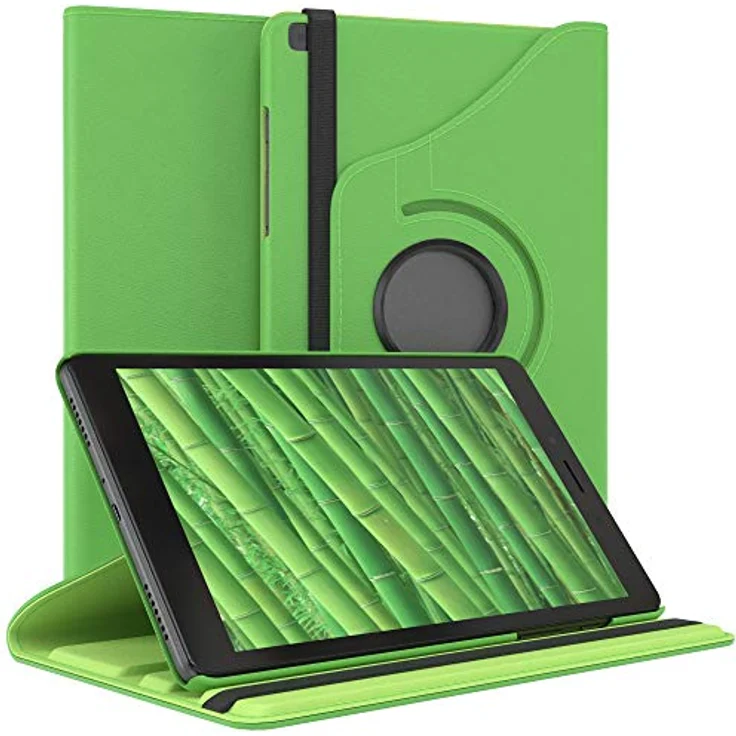 EAZY CASE - Tablet Hülle kompatibel mit Samsung Galaxy Tab 8.0 Zoll (2019) - Slim Fit Case, Einstellbarer Betrachtungswinkel, tragbare Tablet Tasche, Hardcover Schutztasche in Grün – Bild 1