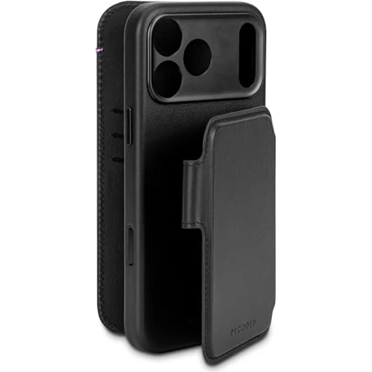 Decoded 2-in-1 Lederhülle für iPhone 17 Pro Max, Abnehmbare Wallet, Premium ECCO Leder, MagSafe kompatibel, Fallschutz, Kratzfest, Schwarz – Bild 2