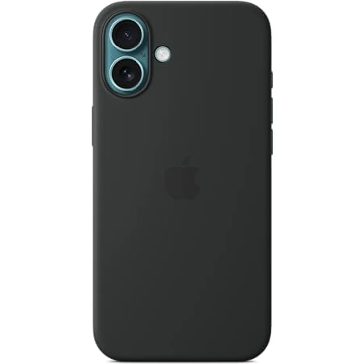 Apple iPhone 16 Plus Silikon Case mit MagSafe – Schwarz, recyceltes Silikon, Kamera­steuerung, kabel­loses Laden – Bild 2