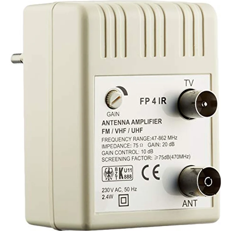Stecker Antennenverstärker (47-862MHz, Verstärkung 20dB, regelbar 0-10dB) – Bild 3