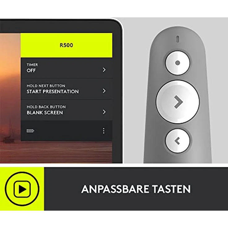 Logitech R500s Presenter mit Laser Klasse 1 für Bluetooth und USB – Universell kompatibel, 20 Meter Reichweite, konfigurierbar, intelligente Batterienutzung mit 12 Monaten Laufzeit – Hellgrau – Bild 5
