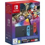 Nintendo Switch OLED-Modell Neon Rot/Neon Blau, 7-Zoll-OLED-Display, 64 GB interner Speicher, Mario Kart 8 Deluxe Bundle