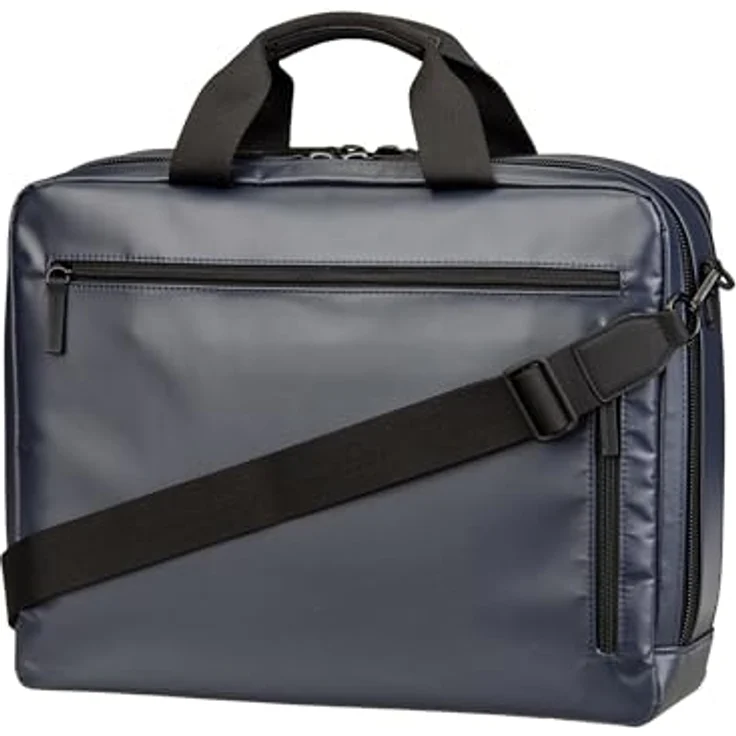 Jost Tolja Aktentasche 38 cm, Laptopfach für Notebooks, schwarzes Design – Bild 3