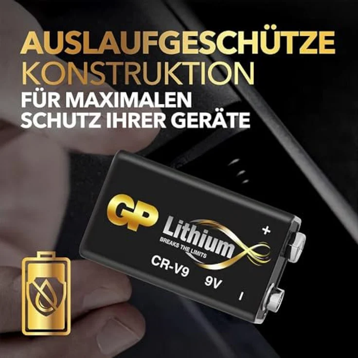 GP Batterie Lithium (9 Volt E-Block, CR-V9) 10 Jahres Batterie ideal für z.B. Rauchmelder – Bild 4