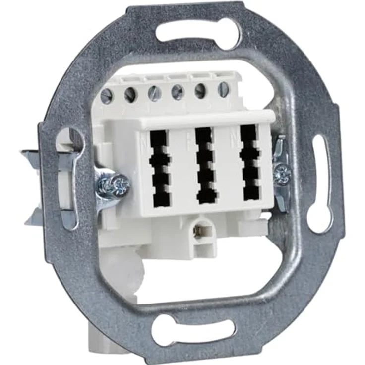 Rutenbeck 10210517  Steckdose 3 x tae-6 NFN Montage Einbau weiß Polar – Bild 2