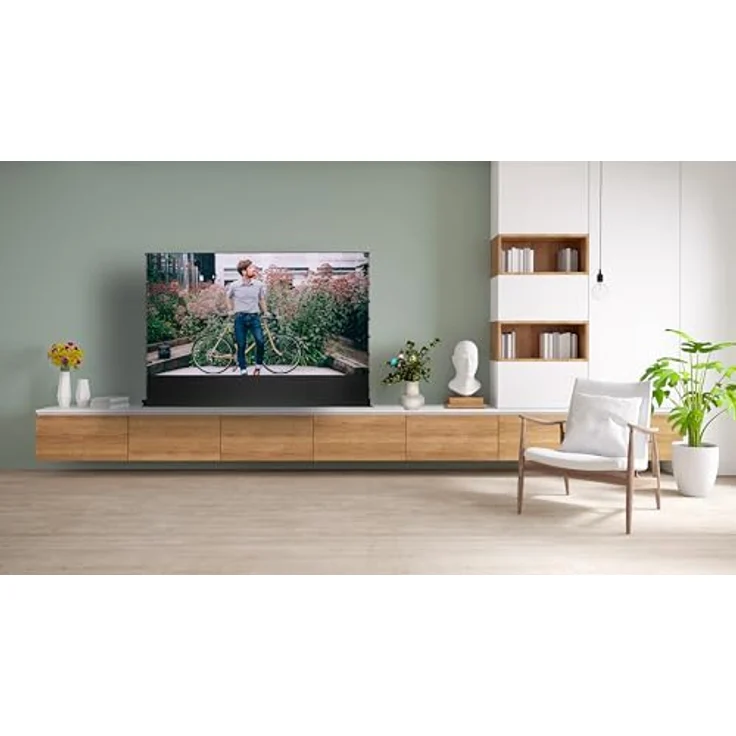 celexon UST Hochkontrast Bodenscheren Leinwand HomeCinema Plus, 95" 21:9, elektrisch rollbar, schwarz – Bild 5