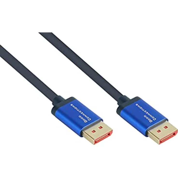 Good Connections® SmartFLEX DisplayPort 1.4 Kabel - 8K UHD-2 / 4K UHD - Dunkelblau - 2 m – Bild 1