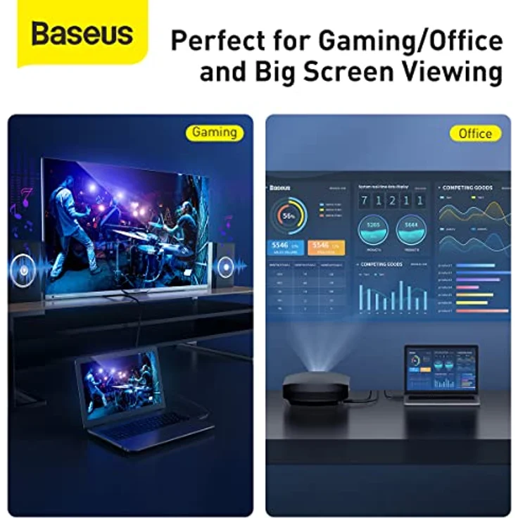 Baseus High Definition HDMI-Kabel, 1 m, 60 Hz Bildwiederholrate, schwarz – Bild 5