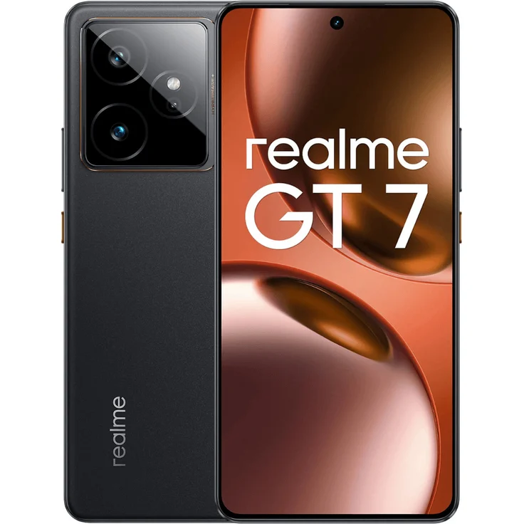 Realme GT 7 5G, Smartphone mit 12GB RAM, 512GB Speicher, 50 MP Kamera, 120 Hz Display, IP69 Schutz, schwarz (IceSense Black) – Bild 1
