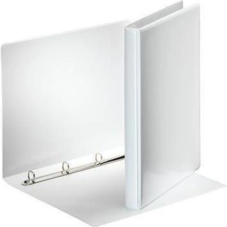 ESSELTE Aktenordner Präsentationsringbuch 38mm DIN A4 4 Ringe D-Mechanik Graupappe weiß – Bild 1