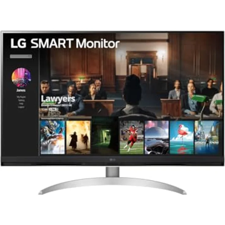 LG 32SQ700S-W Smart-Monitor, 32 Zoll UHD, 62 Hz, 5 ms, Weiß – Bild 1