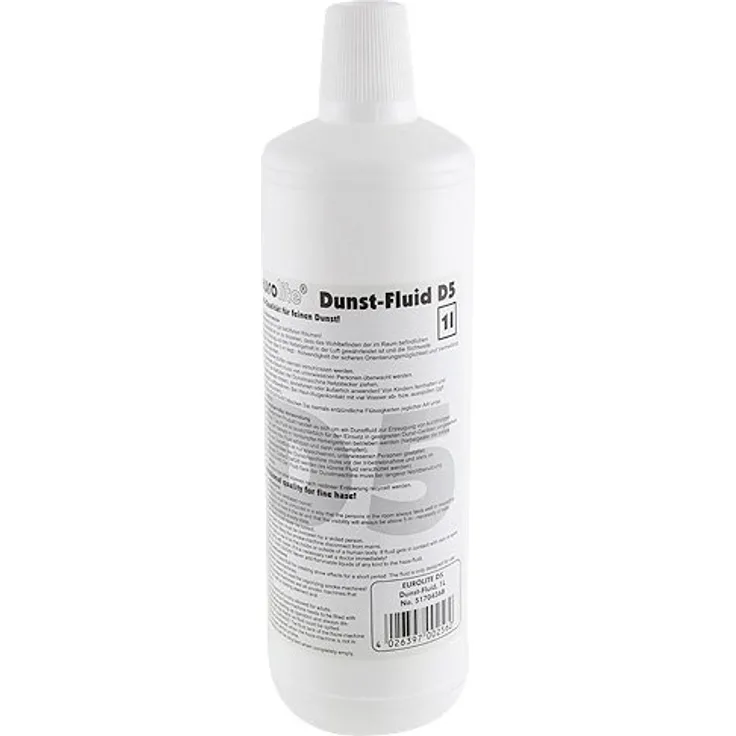 EUROLITE D-5 Dunst-Fluid 1 Liter für Hazer | Dunstnebelflüssigkeit für Dunstgeneratoren