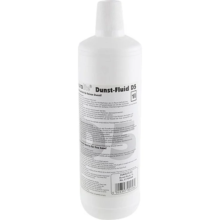 EUROLITE D-5 Dunst-Fluid 1 Liter für Hazer | Dunstnebelflüssigkeit für Dunstgeneratoren – Bild 1