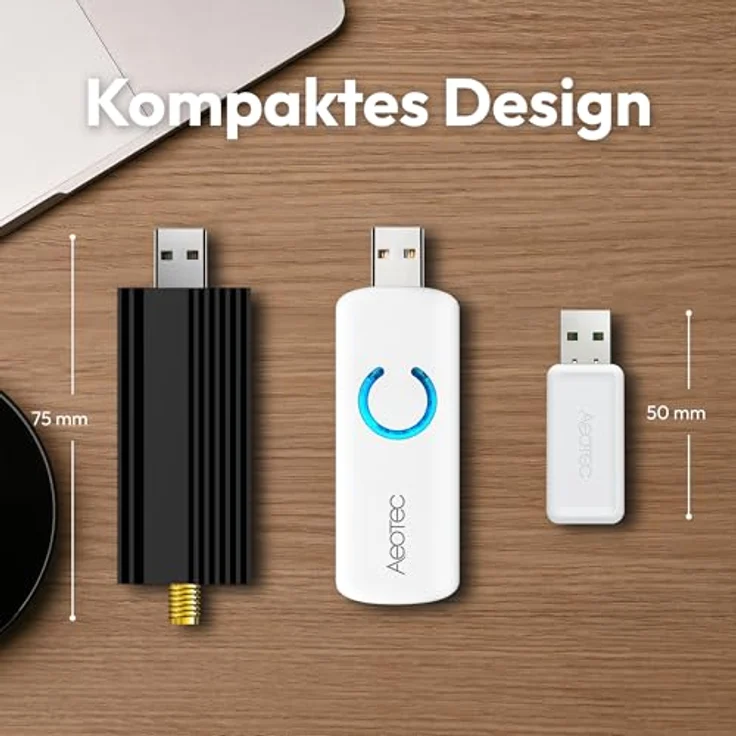 Aeotec Z-Stick 10 Pro, USB Smart Home Hub mit Dual-Radio für Z-Wave und Zigbee, Weiss – Bild 3