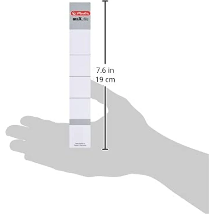 Herlitz Ordnerrücken-Einsteckschilder maX.file, 30 x 190 mm, weiß, 10 Etiketten, für Wechselfenster – Bild 4